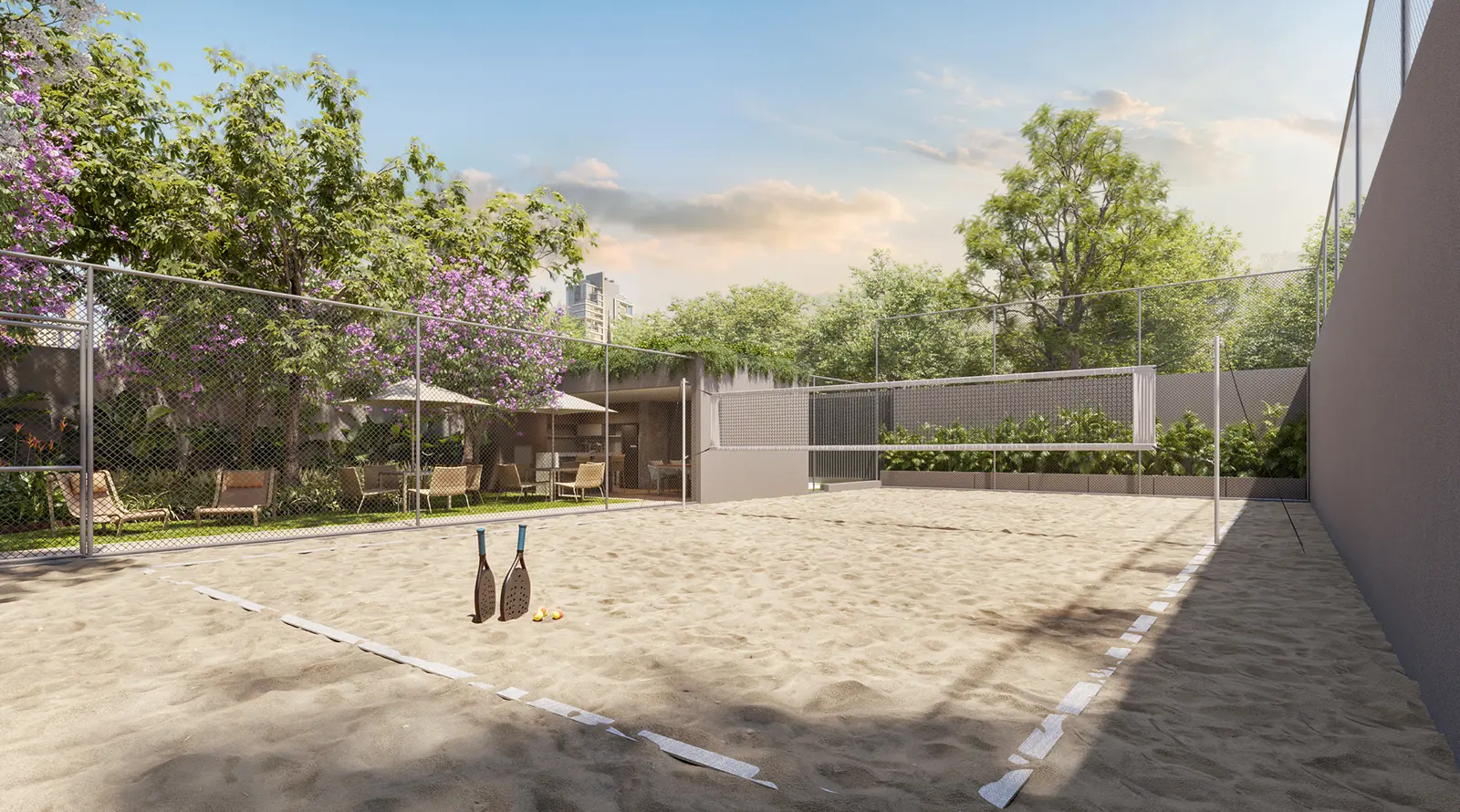 Quadra de beach tennis